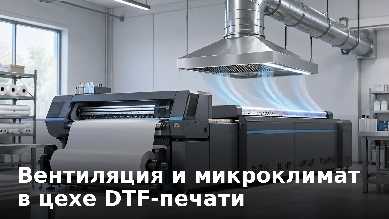 Вентиляция и микроклимат в цехе DTF-печати: что реально нужно